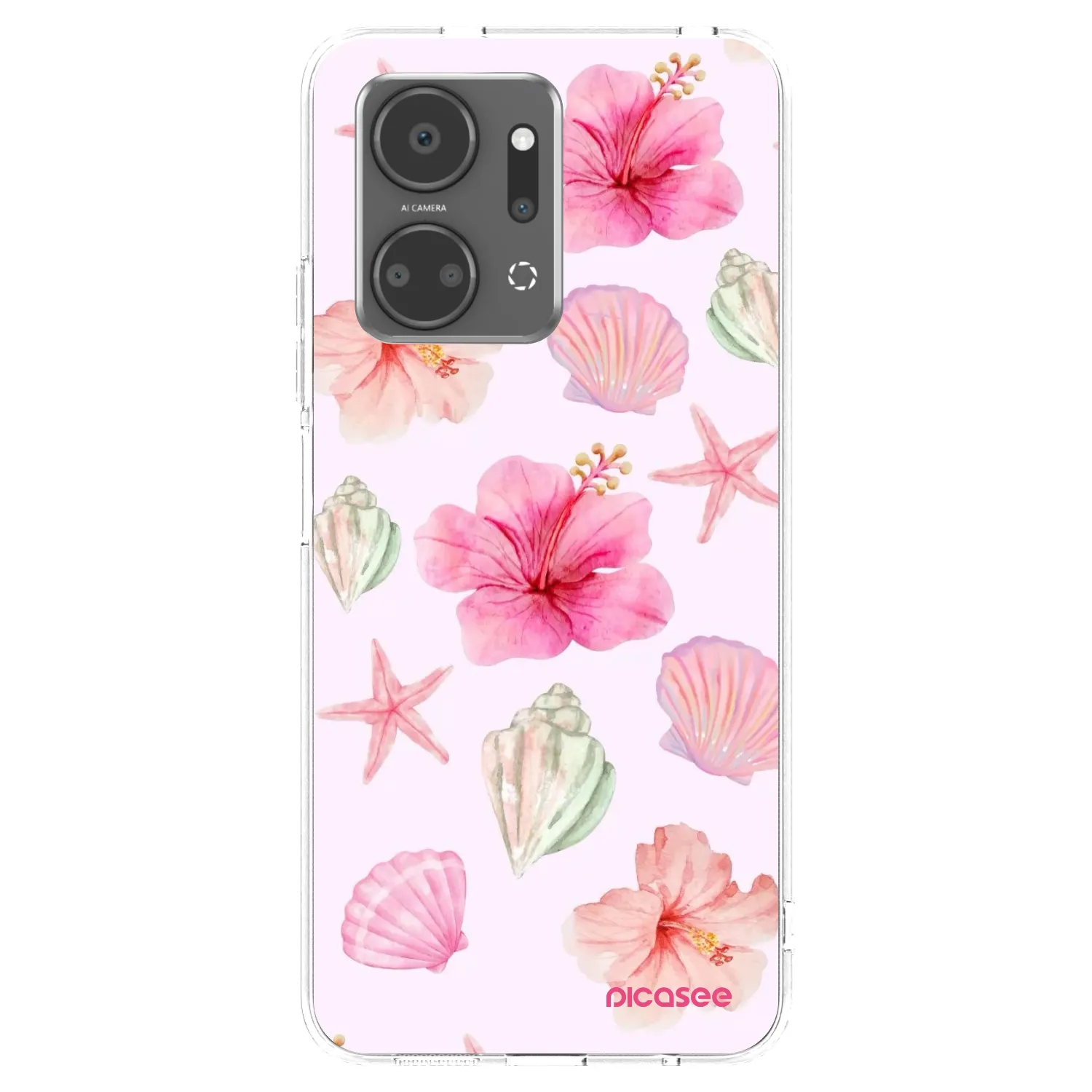 Picasee átlátszó szilikon tok az alábbi mobiltelefonokra Honor X7a - Blush Lagoon