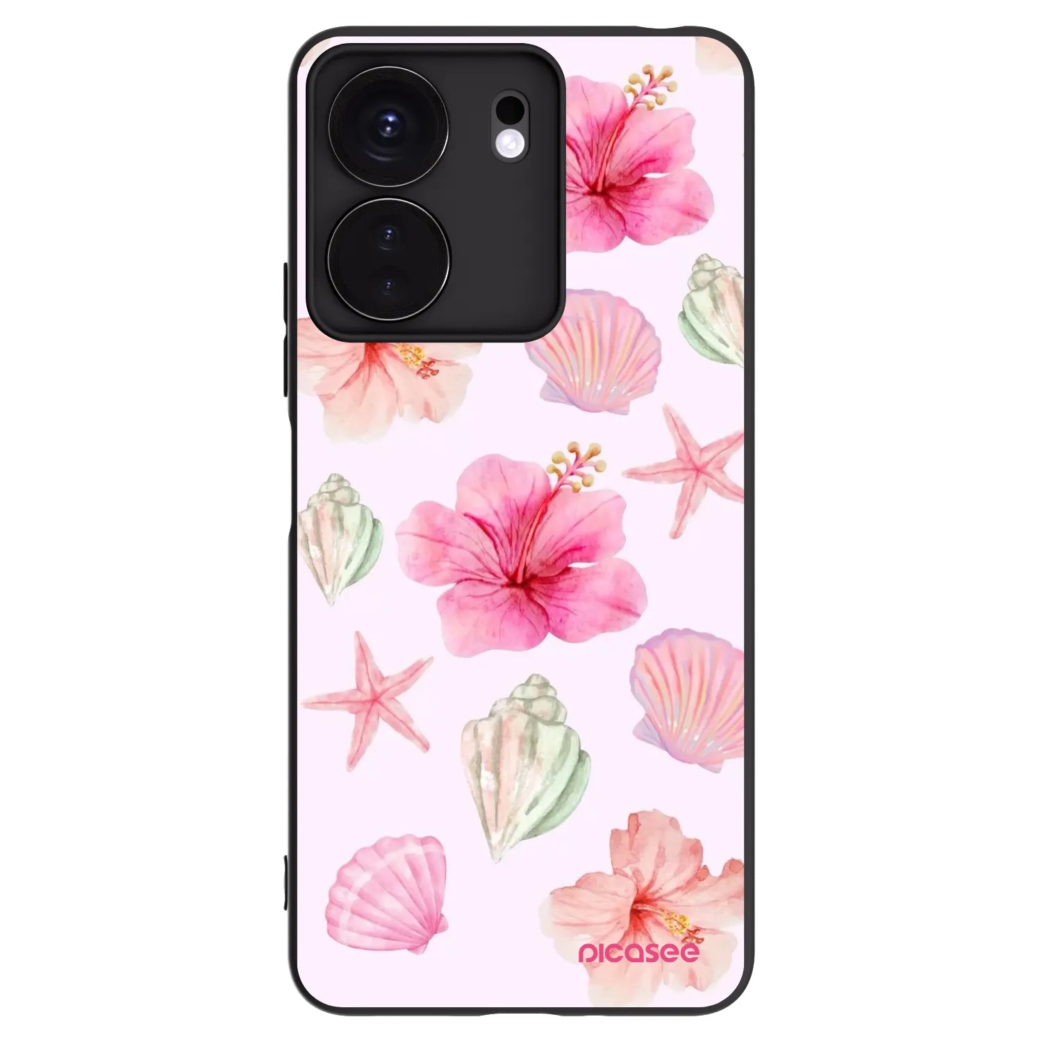 Picasee fekete szilikon tok az alábbi mobiltelefonokra Xiaomi Redmi 13C 4G - Blush Lagoon