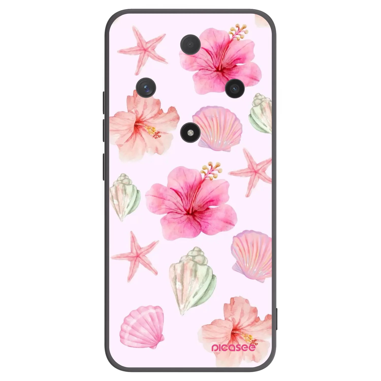 Picasee fekete szilikon tok az alábbi mobiltelefonokra Honor Magic6 Lite 5G - Blush Lagoon