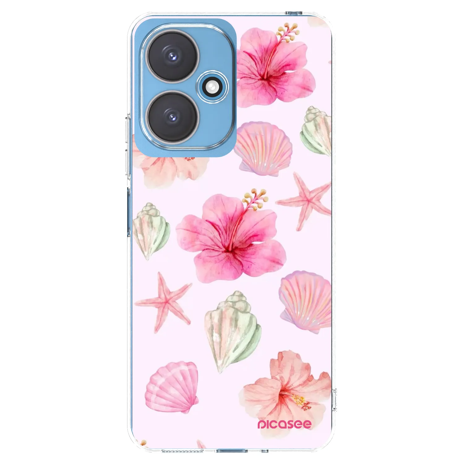 Picasee átlátszó szilikon tok az alábbi mobiltelefonokra Xiaomi Redmi 13C 5G - Blush Lagoon