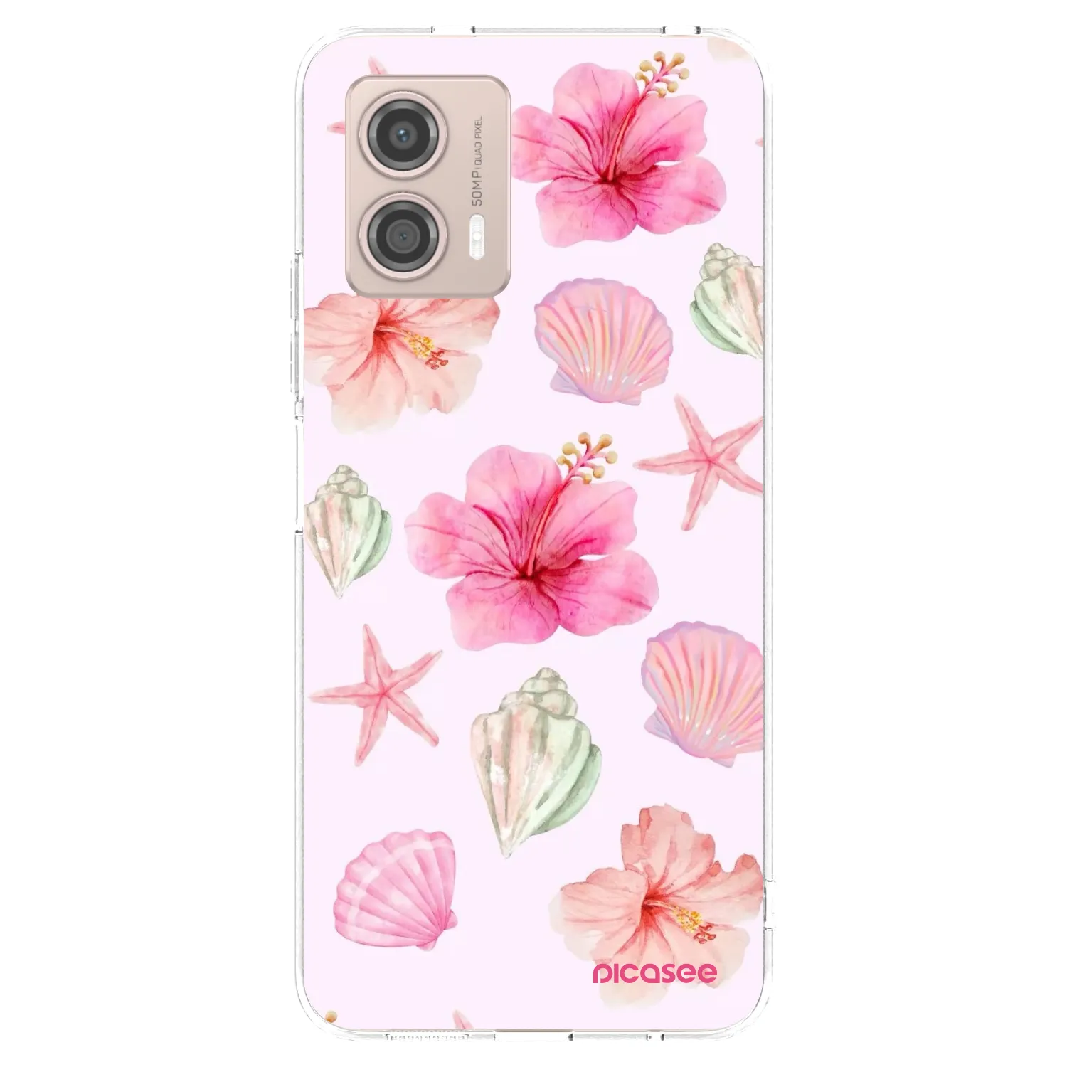 Picasee átlátszó szilikon tok az alábbi mobiltelefonokra Motorola Moto G53 5G - Blush Lagoon