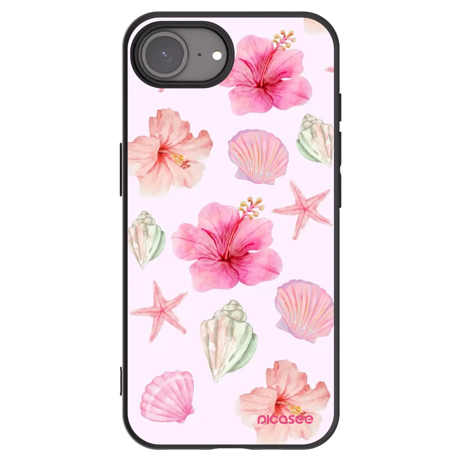 Picasee fekete szilikon tok az alábbi mobiltelefonokra Apple iPhone 16e - Blush Lagoon