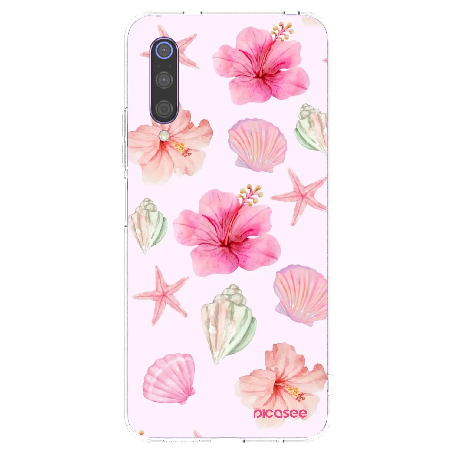 Picasee átlátszó szilikon tok az alábbi mobiltelefonokra Xiaomi Mi 9 - Blush Lagoon