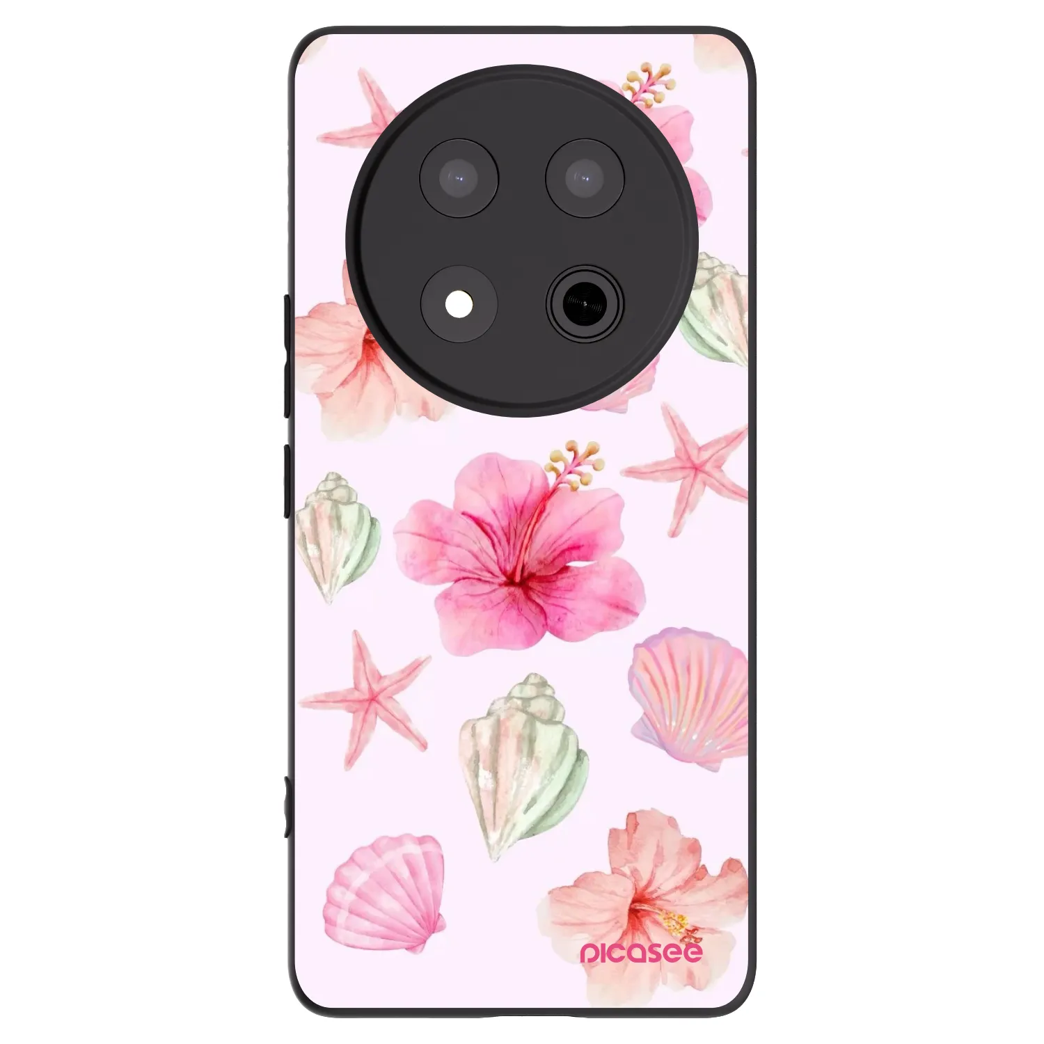 Picasee fekete szilikon tok az alábbi mobiltelefonokra Honor Magic7 Lite 5G - Blush Lagoon