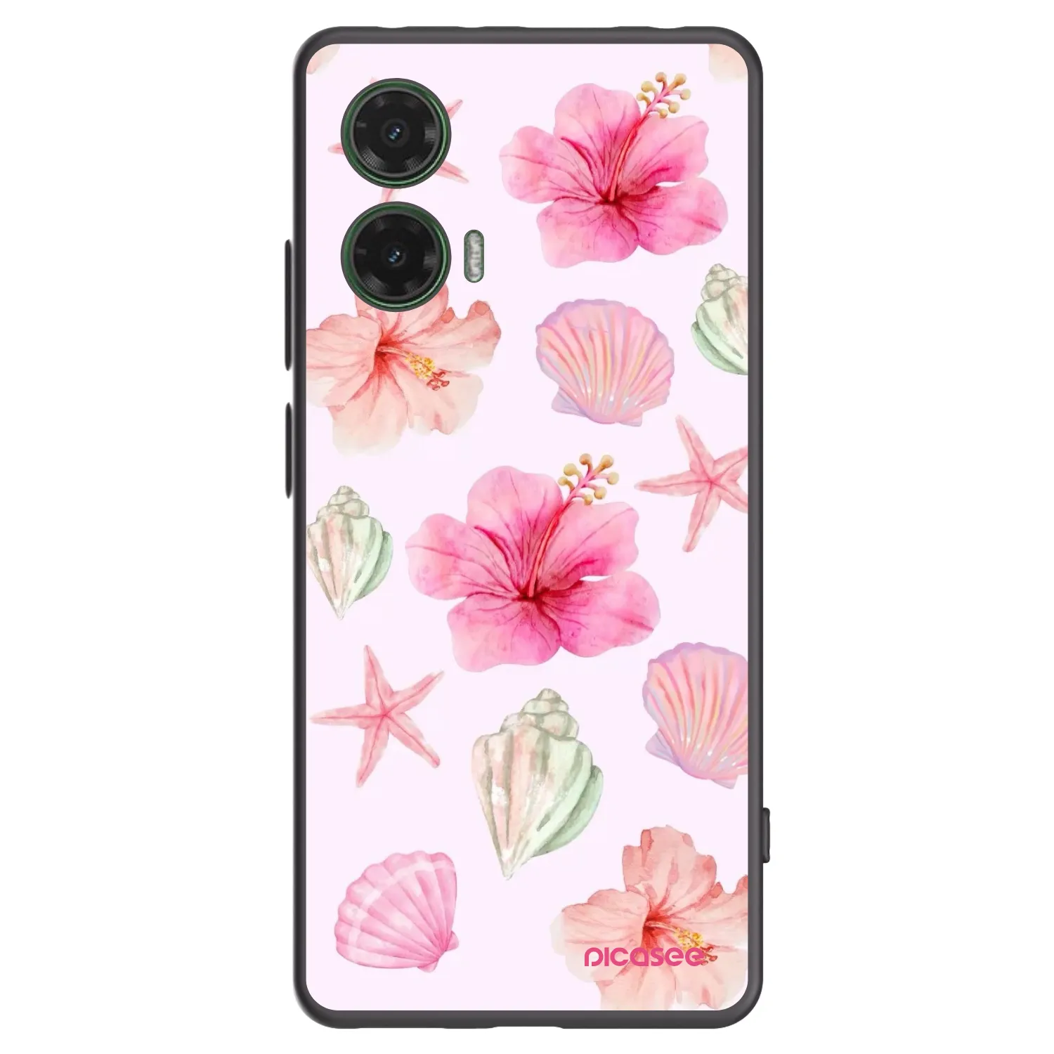 Picasee fekete szilikon tok az alábbi mobiltelefonokra Motorola Moto G35 5G - Blush Lagoon
