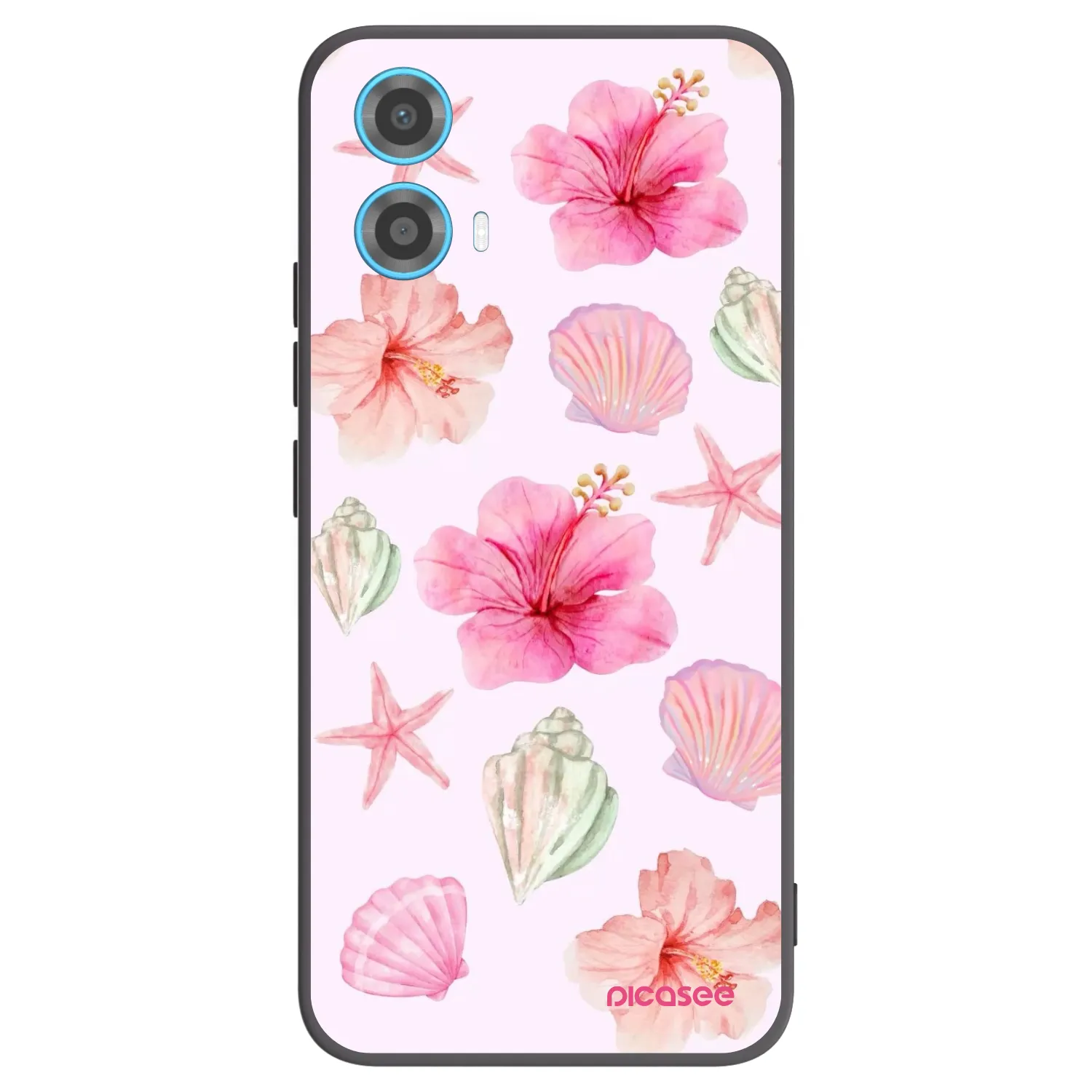 Picasee fekete szilikon tok az alábbi mobiltelefonokra Motorola Moto G34 5G - Blush Lagoon