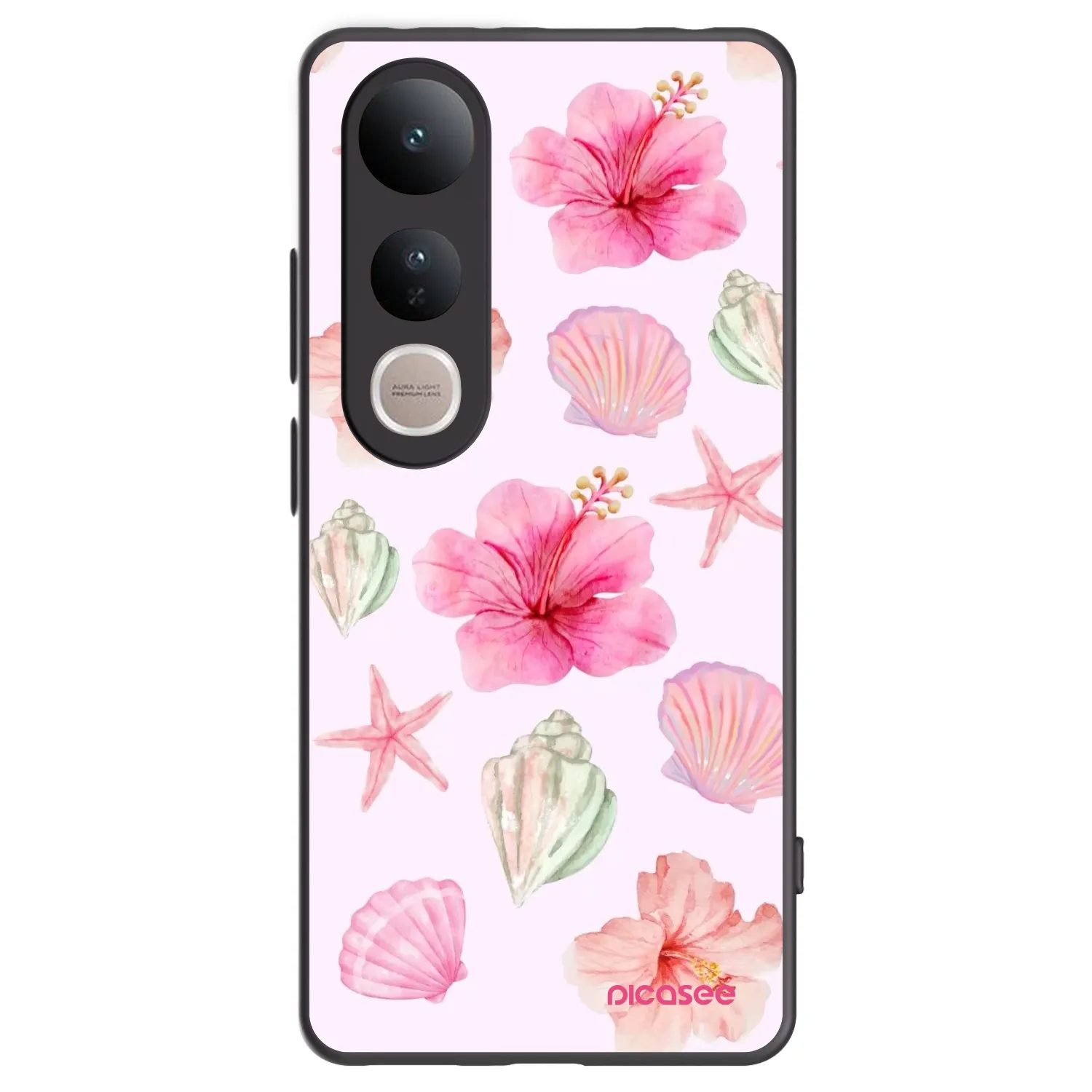 Picasee fekete szilikon tok az alábbi mobiltelefonokra Vivo V50 Lite 5G - Blush Lagoon
