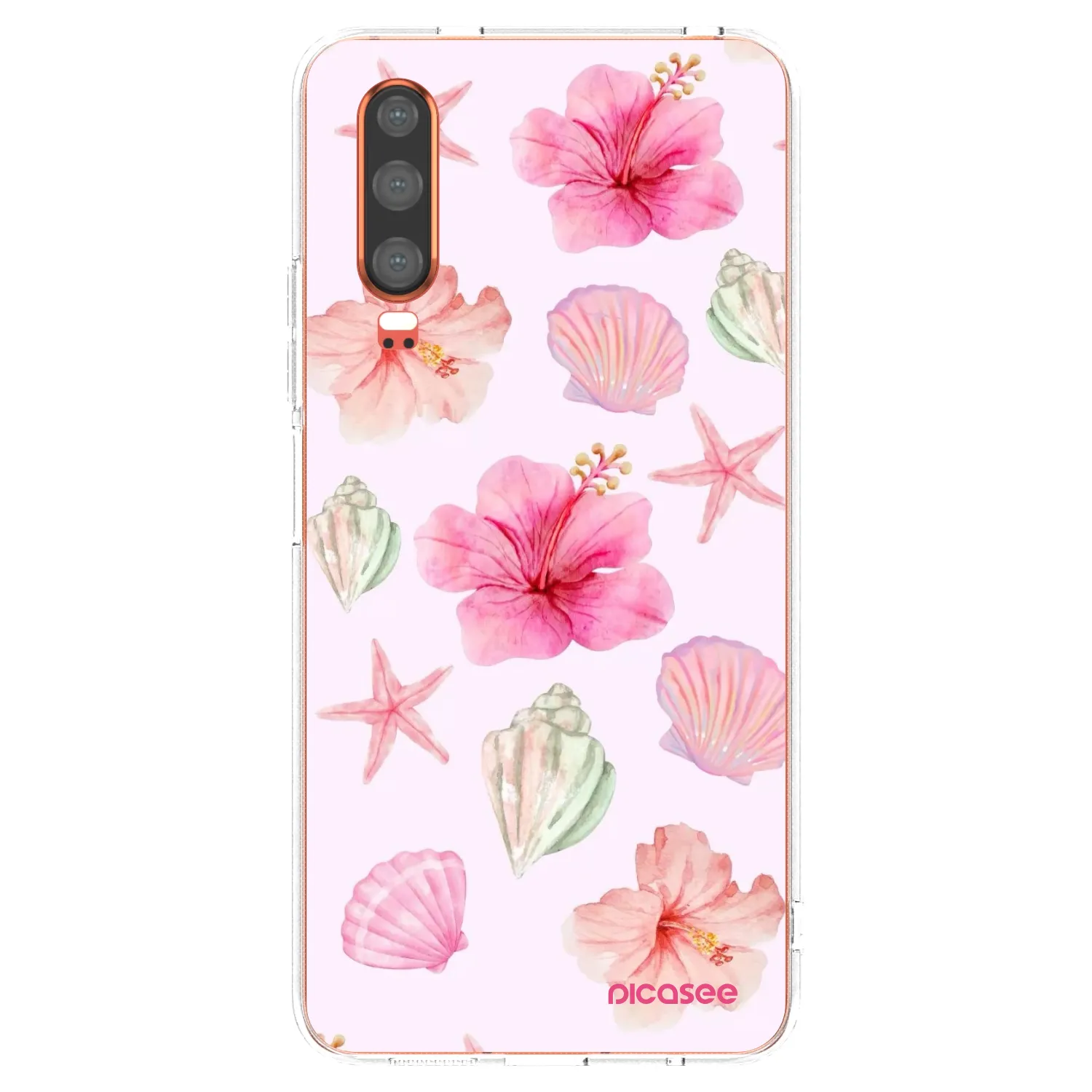 Picasee átlátszó szilikon tok az alábbi mobiltelefonokra Huawei P30 - Blush Lagoon