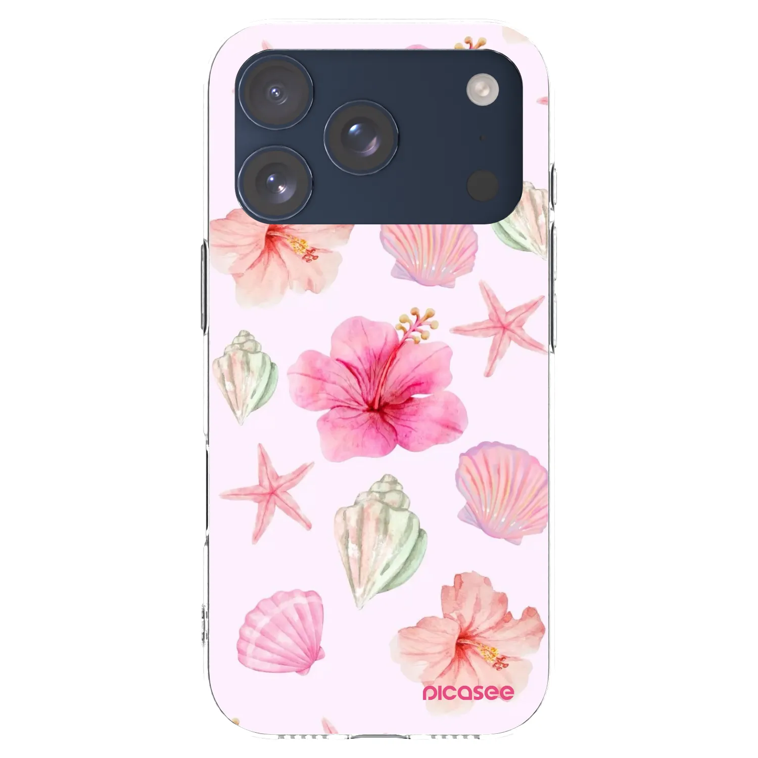 Picasee átlátszó szilikon tok az alábbi mobiltelefonokra Apple iPhone 17 Pro - Blush Lagoon
