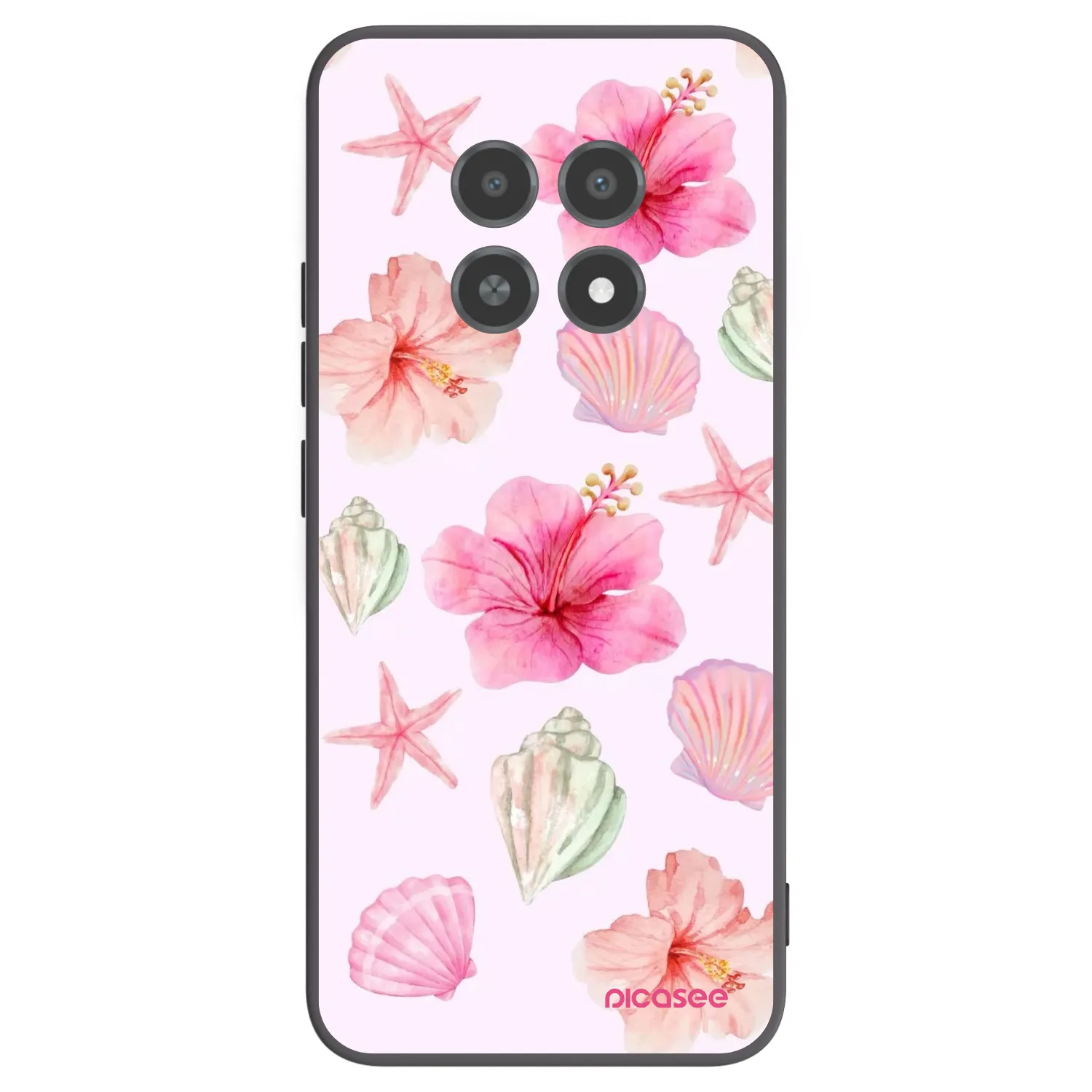 Picasee fekete szilikon tok az alábbi mobiltelefonokra Realme 12X - Blush Lagoon