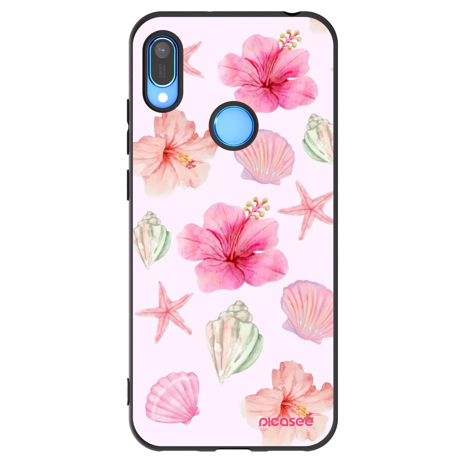 Picasee fekete szilikon tok az alábbi mobiltelefonokra Huawei Y6 2019 - Blush Lagoon
