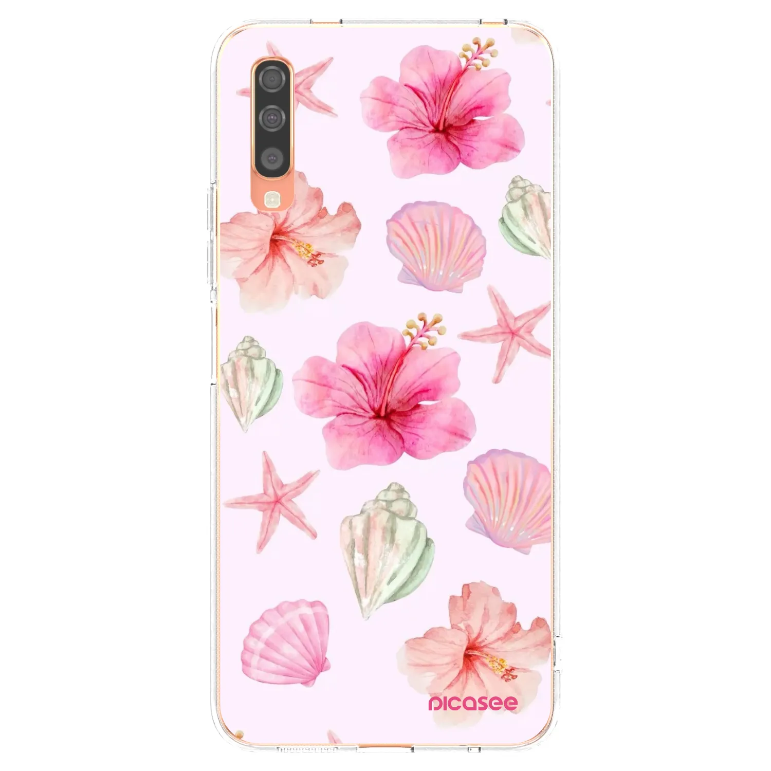 Picasee átlátszó szilikon tok az alábbi mobiltelefonokra Samsung Galaxy A70 A705F - Blush Lagoon