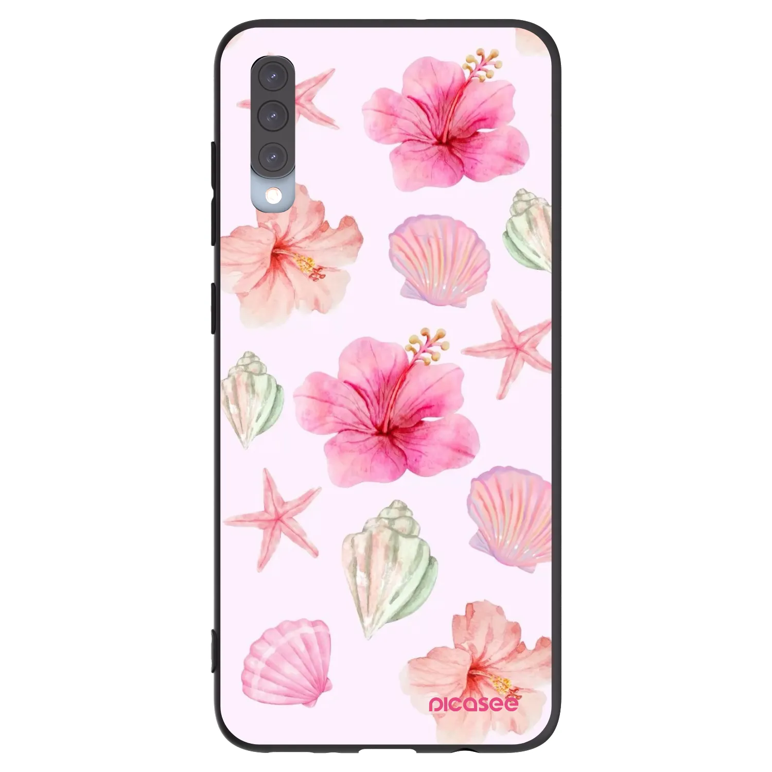 Picasee fekete szilikon tok az alábbi mobiltelefonokra Samsung Galaxy A70 A705F - Blush Lagoon