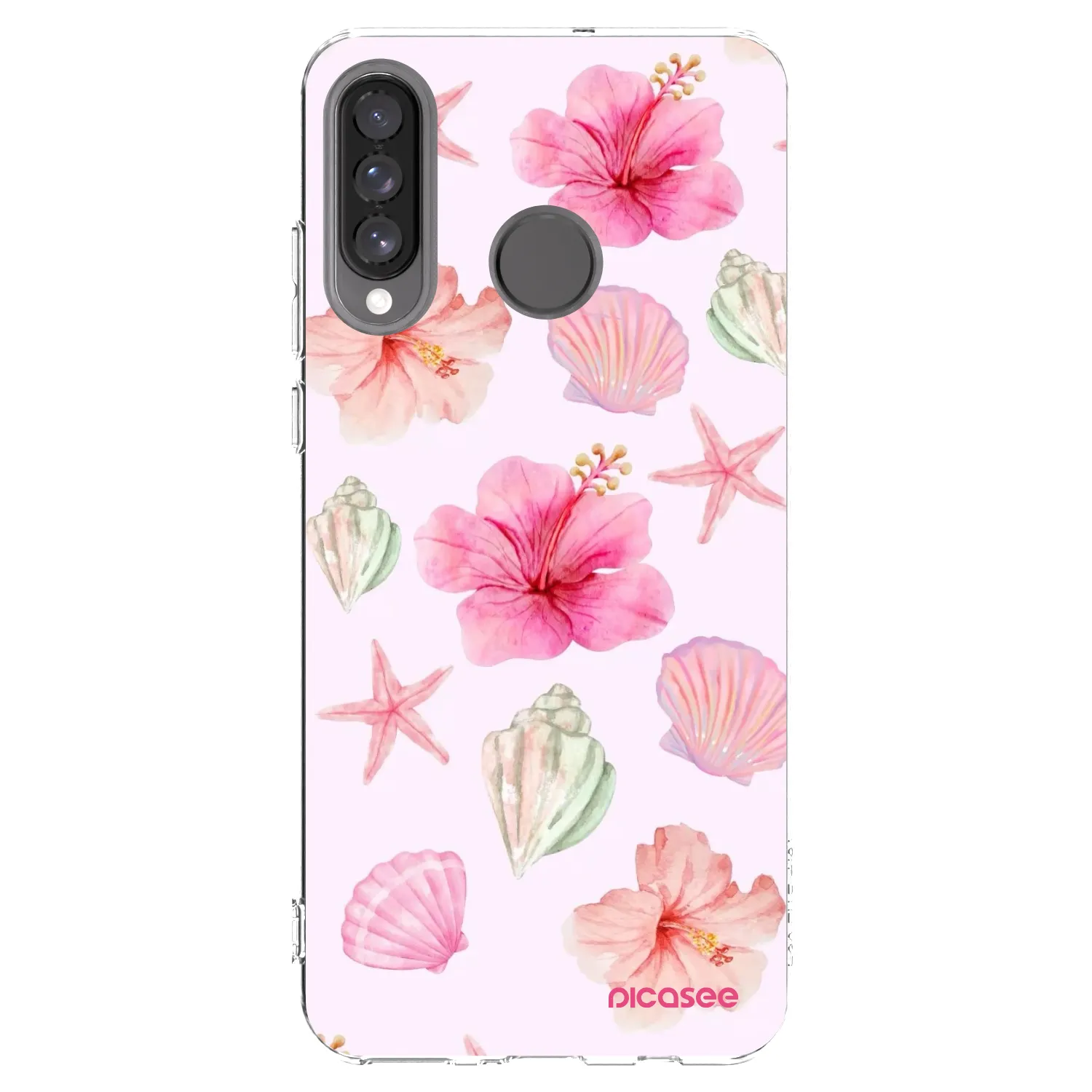 Picasee átlátszó szilikon tok az alábbi mobiltelefonokra Huawei P30 Lite - Blush Lagoon