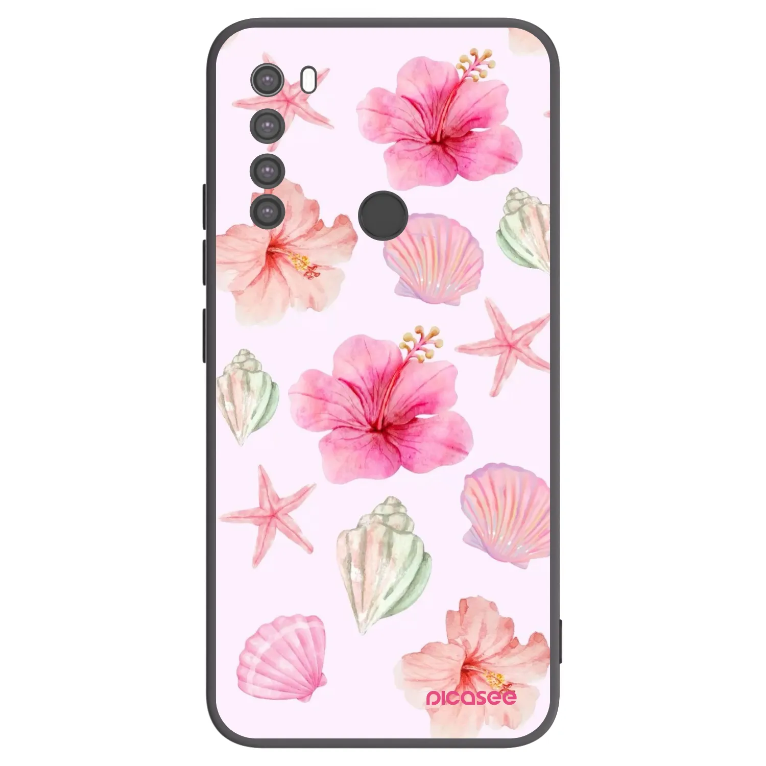 Picasee fekete szilikon tok az alábbi mobiltelefonokra Xiaomi Redmi Note 8 - Blush Lagoon