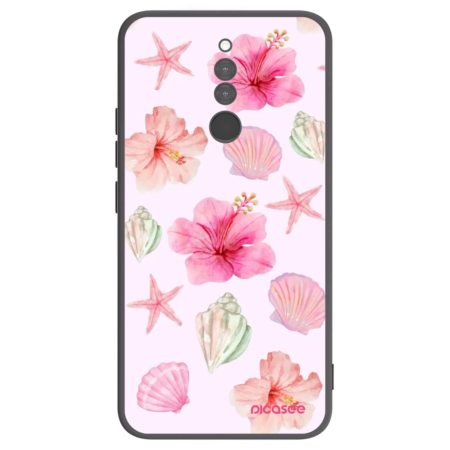 Picasee fekete szilikon tok az alábbi mobiltelefonokra Xiaomi Redmi 8 - Blush Lagoon