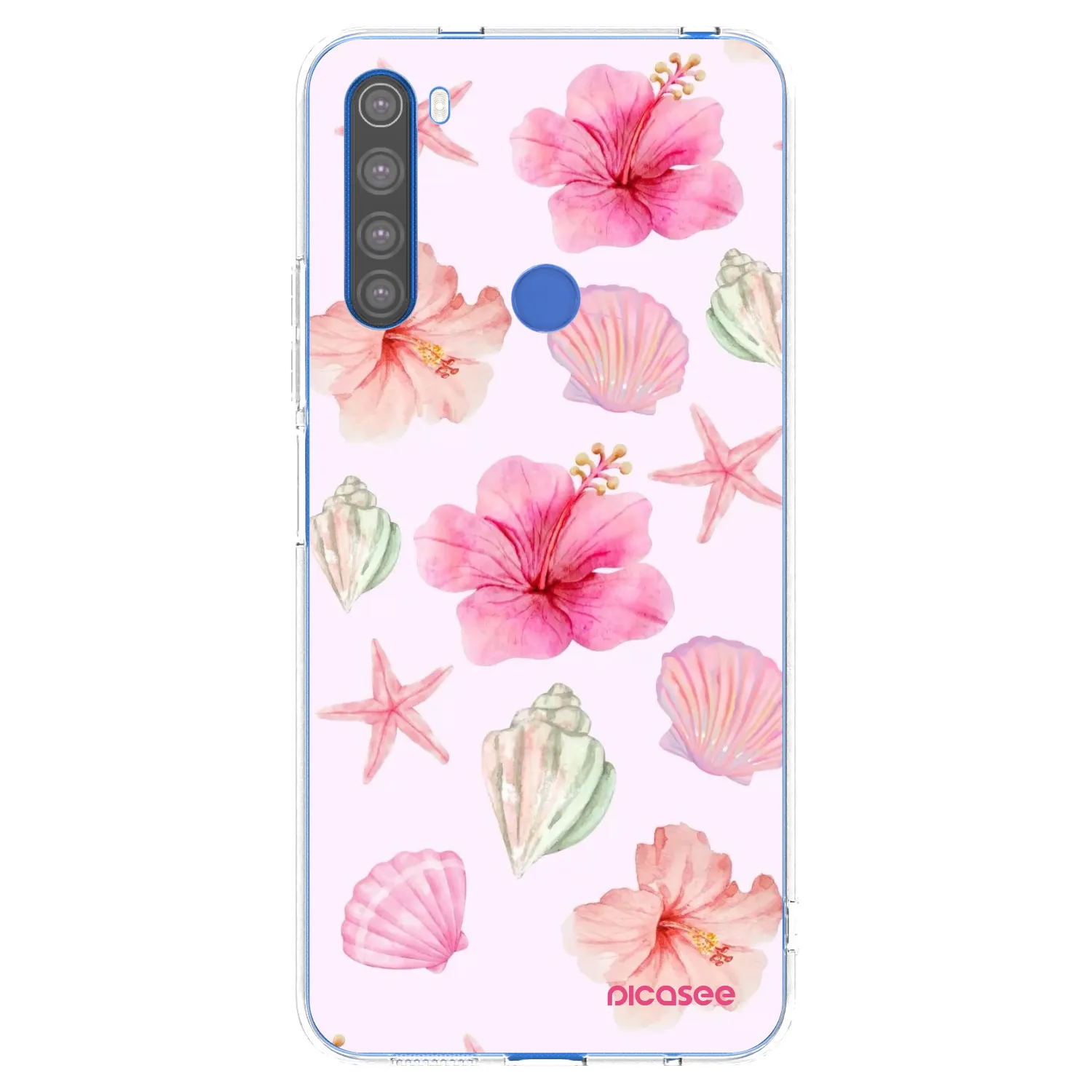 Picasee átlátszó szilikon tok az alábbi mobiltelefonokra Xiaomi Redmi Note 8T - Blush Lagoon