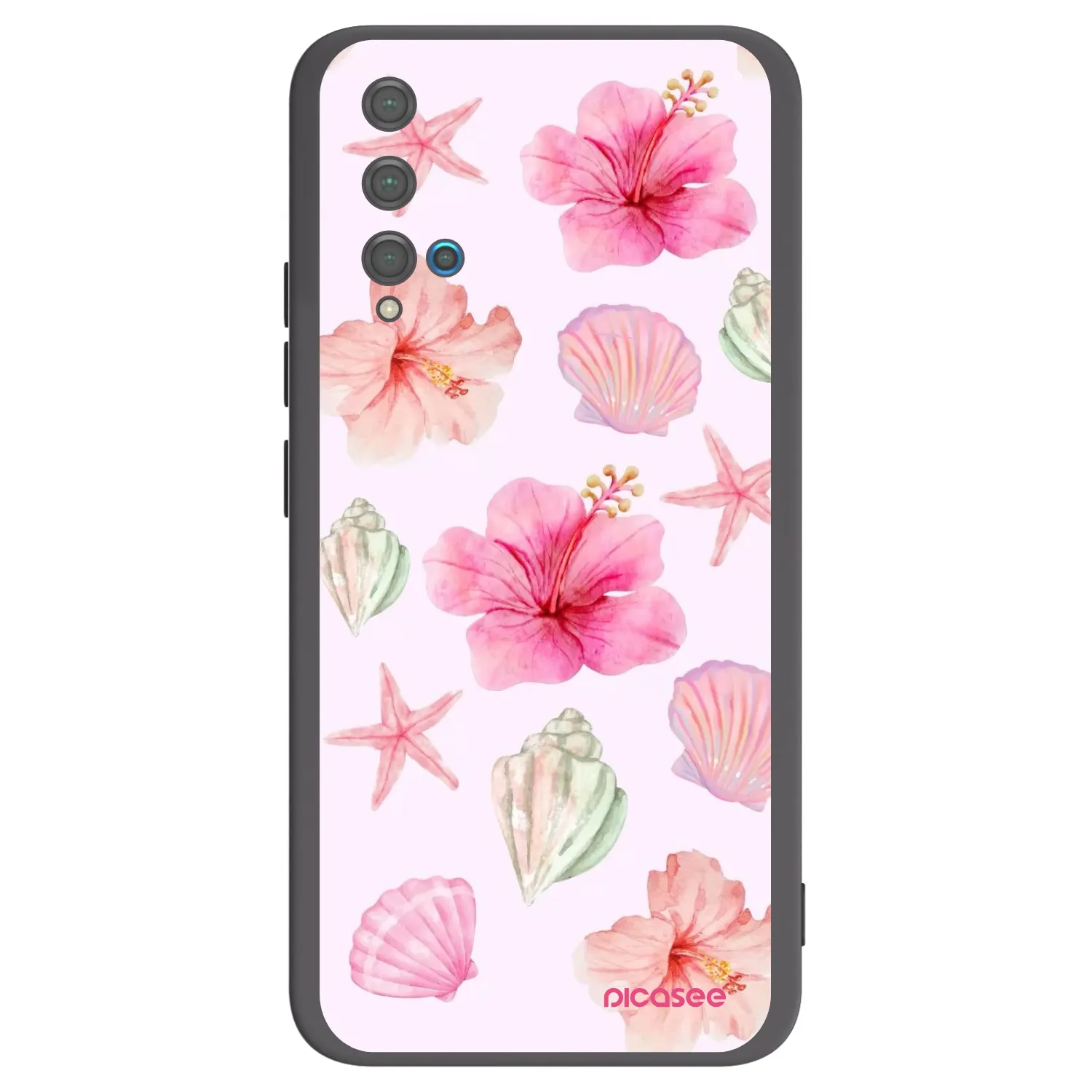 Picasee fekete szilikon tok az alábbi mobiltelefonokra Huawei Nova 5T - Blush Lagoon