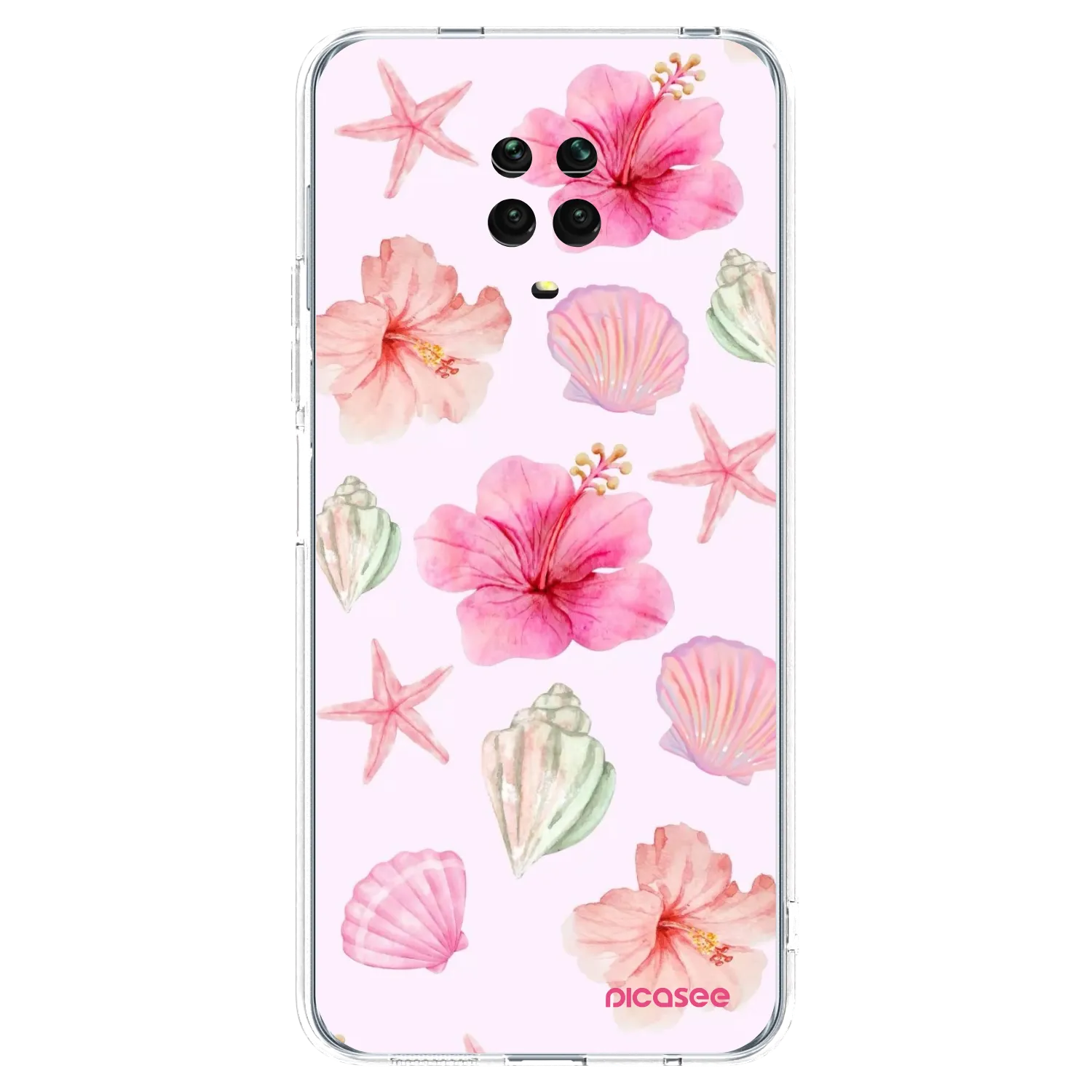 Picasee átlátszó szilikon tok az alábbi mobiltelefonokra Xiaomi Redmi Note 9 Pro - Blush Lagoon