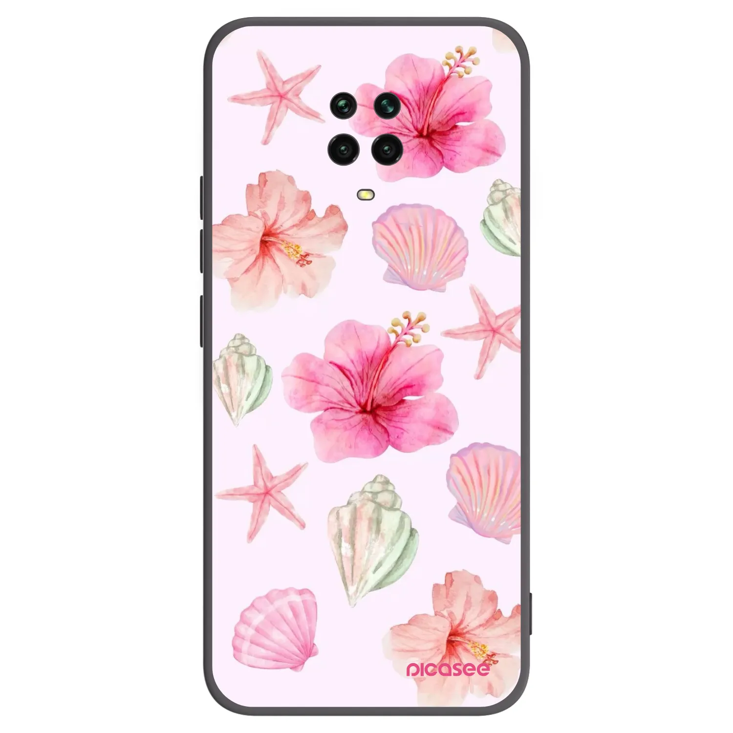 Picasee fekete szilikon tok az alábbi mobiltelefonokra Xiaomi Redmi Note 9 Pro - Blush Lagoon
