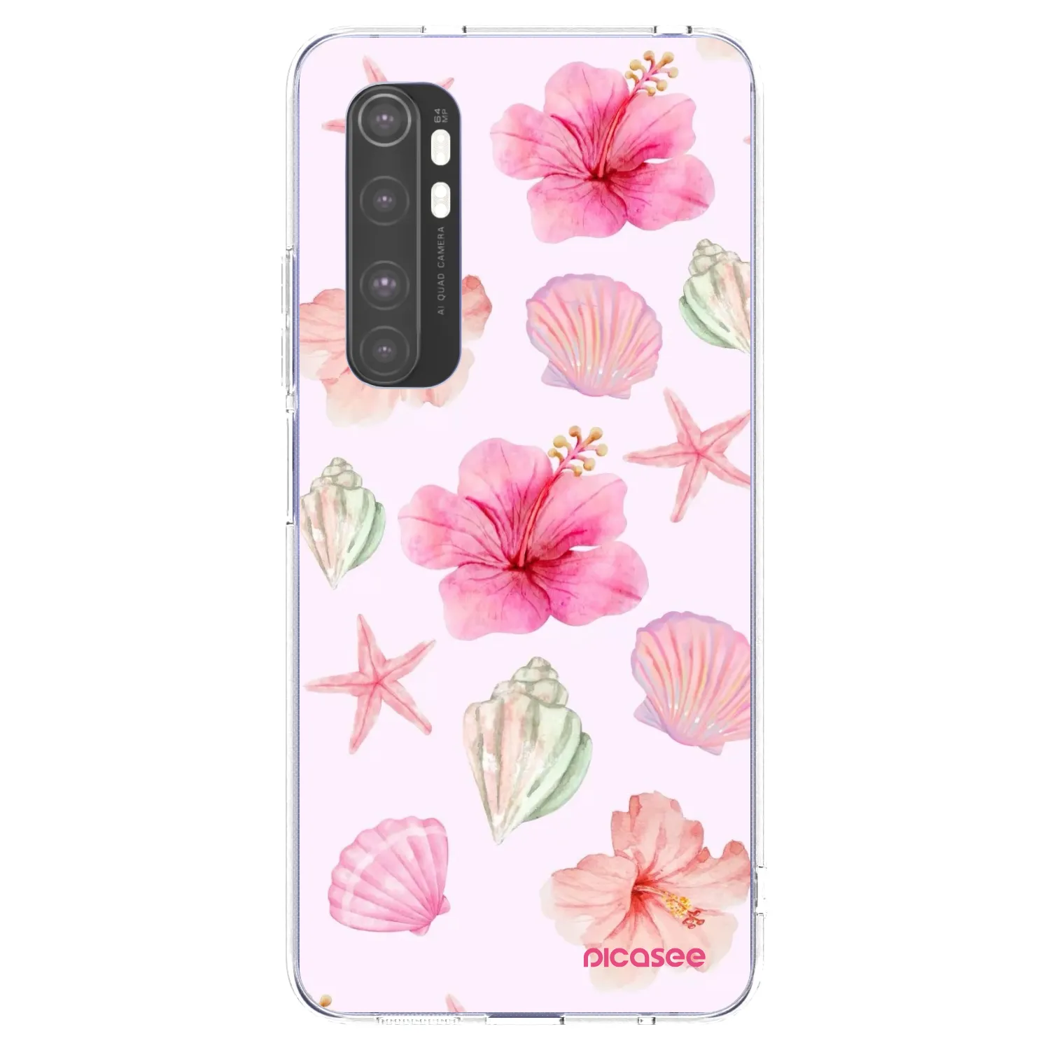 Picasee átlátszó szilikon tok az alábbi mobiltelefonokra Xiaomi Mi Note 10 Lite - Blush Lagoon