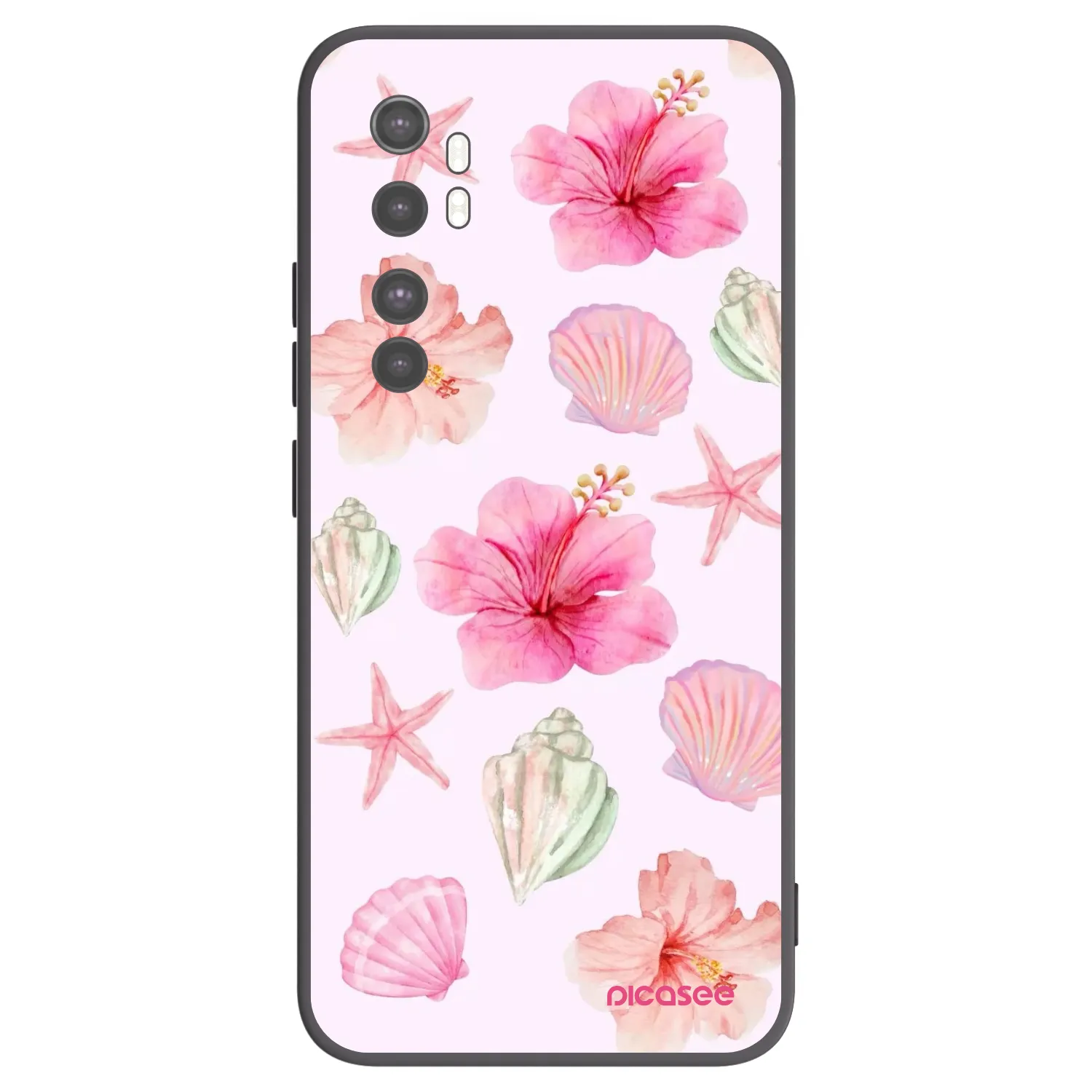 Picasee fekete szilikon tok az alábbi mobiltelefonokra Xiaomi Mi Note 10 Lite - Blush Lagoon
