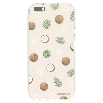 Picasee átlátszó szilikon tok az alábbi mobiltelefonokra Apple iPhone 5/5S/SE - Coconut Breeze