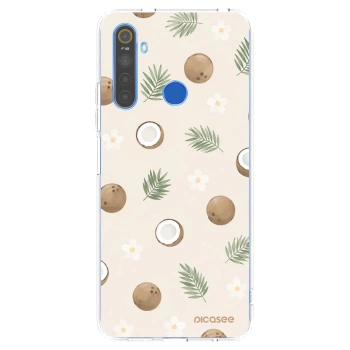 Picasee átlátszó szilikon tok az alábbi mobiltelefonokra Realme 5 - Coconut Breeze