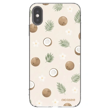 Picasee átlátszó szilikon tok az alábbi mobiltelefonokra Apple iPhone XS Max - Coconut Breeze
