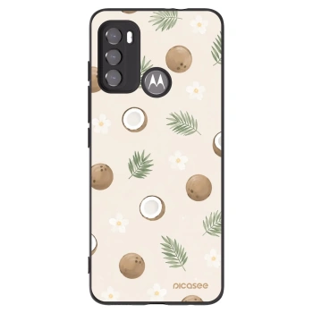 Picasee fekete szilikon tok az alábbi mobiltelefonokra Motorola Moto G60 - Coconut Breeze