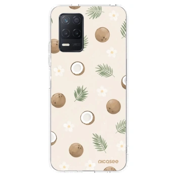 Picasee átlátszó szilikon tok az alábbi mobiltelefonokra Realme 8 5G - Coconut Breeze