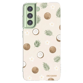 Picasee átlátszó szilikon tok az alábbi mobiltelefonokra Samsung Galaxy S21 FE 5G - Coconut Breeze