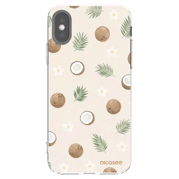Picasee átlátszó szilikon tok az alábbi mobiltelefonokra Apple iPhone X/XS - Coconut Breeze