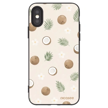 Picasee fekete szilikon tok az alábbi mobiltelefonokra Apple iPhone X/XS - Coconut Breeze