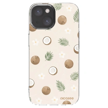 Picasee átlátszó szilikon tok az alábbi mobiltelefonokra Apple iPhone 15 - Coconut Breeze