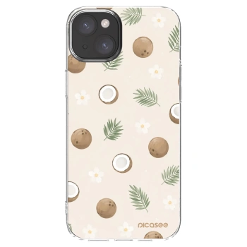 Picasee átlátszó szilikon tok az alábbi mobiltelefonokra Apple iPhone 15 Plus - Coconut Breeze