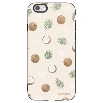 Picasee fekete szilikon tok az alábbi mobiltelefonokra Apple iPhone 6/6S - Coconut Breeze