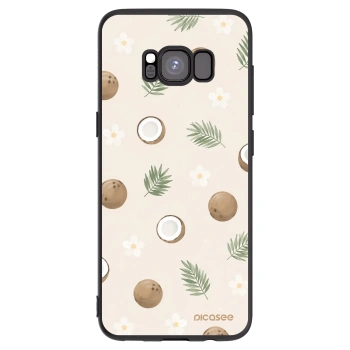 Picasee fekete szilikon tok az alábbi mobiltelefonokra Samsung Galaxy S8 G950F - Coconut Breeze