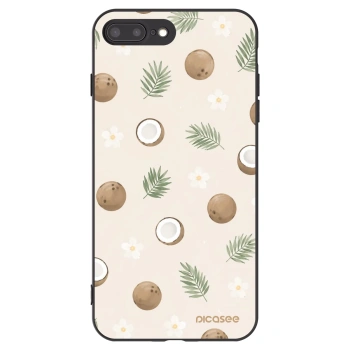 Picasee fekete szilikon tok az alábbi mobiltelefonokra Apple iPhone 8 Plus - Coconut Breeze