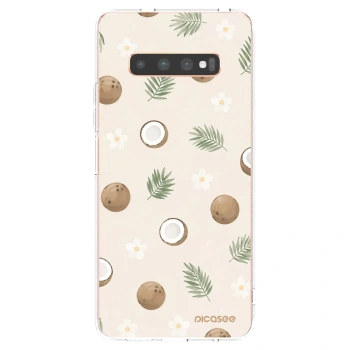 Picasee átlátszó szilikon tok az alábbi mobiltelefonokra Samsung Galaxy S10 Plus G975 - Coconut Breeze
