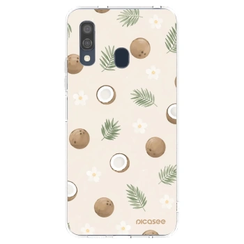 Picasee átlátszó szilikon tok az alábbi mobiltelefonokra Samsung Galaxy A40 A405F - Coconut Breeze