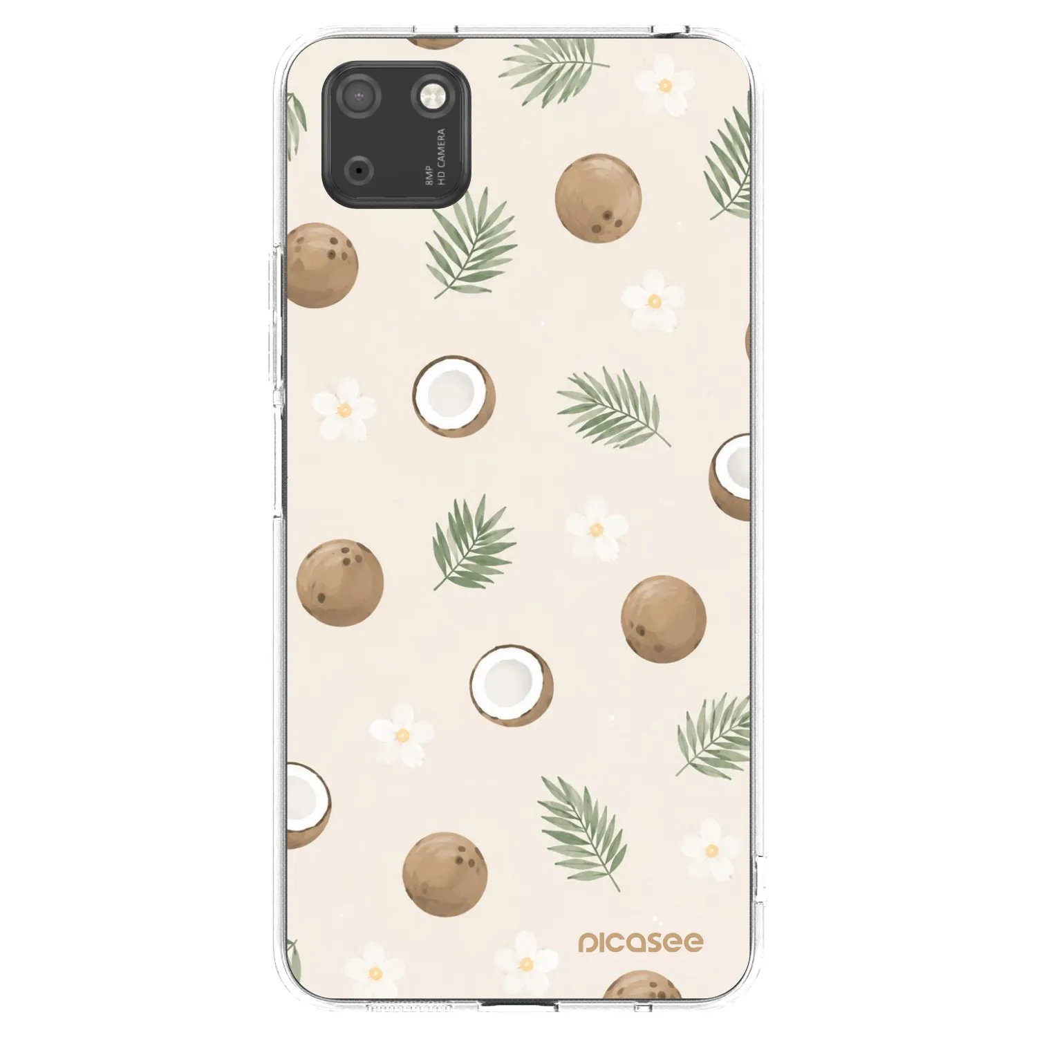 Picasee átlátszó szilikon tok az alábbi mobiltelefonokra Huawei Y5P - Coconut Breeze