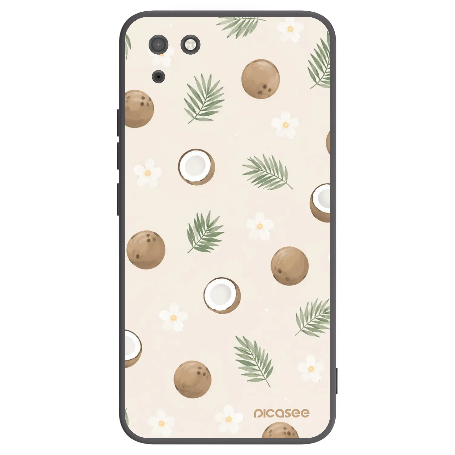 Picasee fekete szilikon tok az alábbi mobiltelefonokra Huawei Y5P - Coconut Breeze