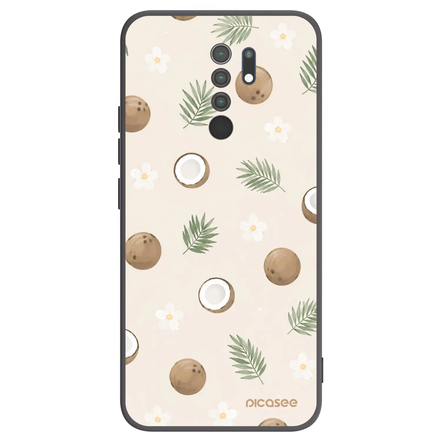 Picasee fekete szilikon tok az alábbi mobiltelefonokra Xiaomi Redmi 9 - Coconut Breeze