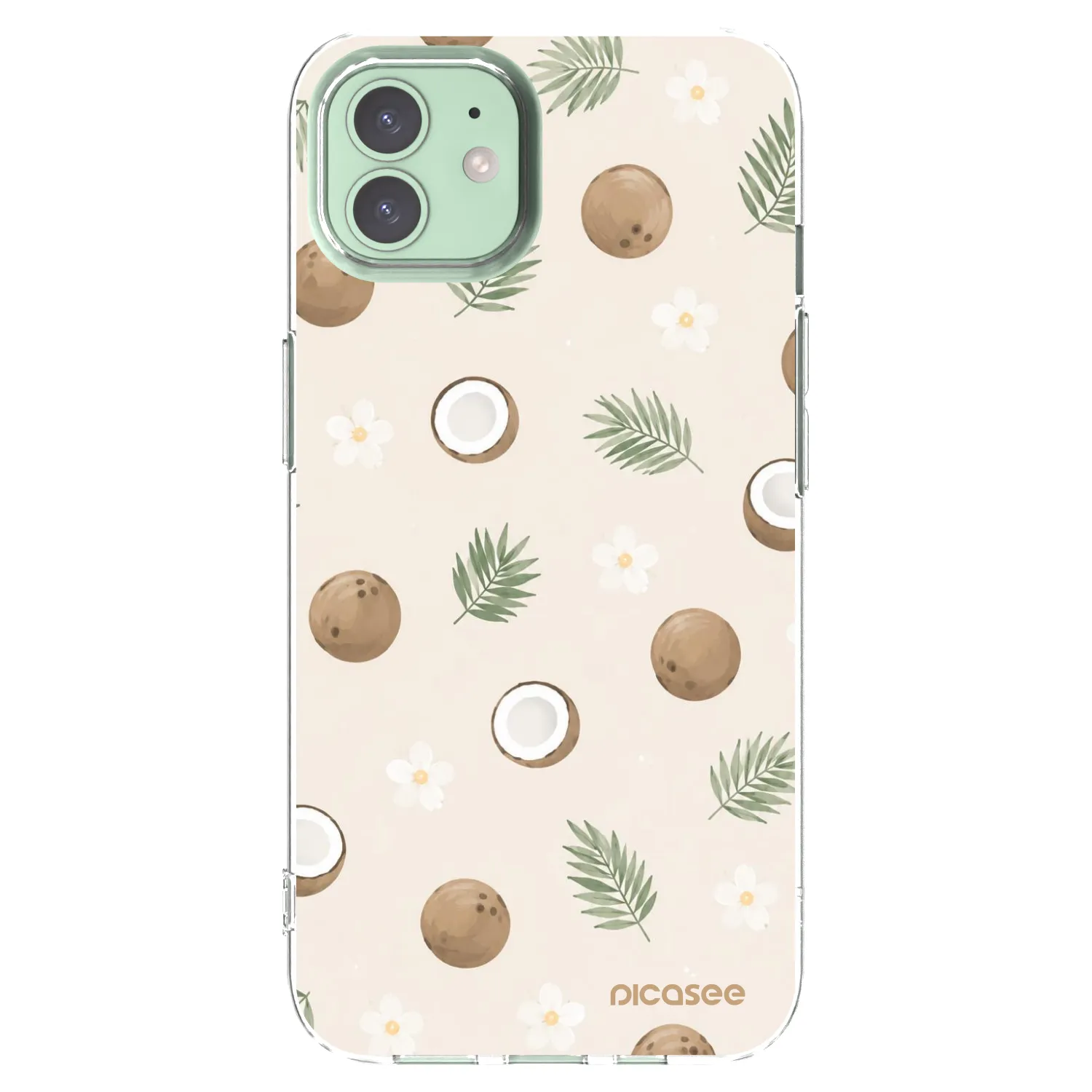 Picasee átlátszó szilikon tok az alábbi mobiltelefonokra Apple iPhone 12 - Coconut Breeze