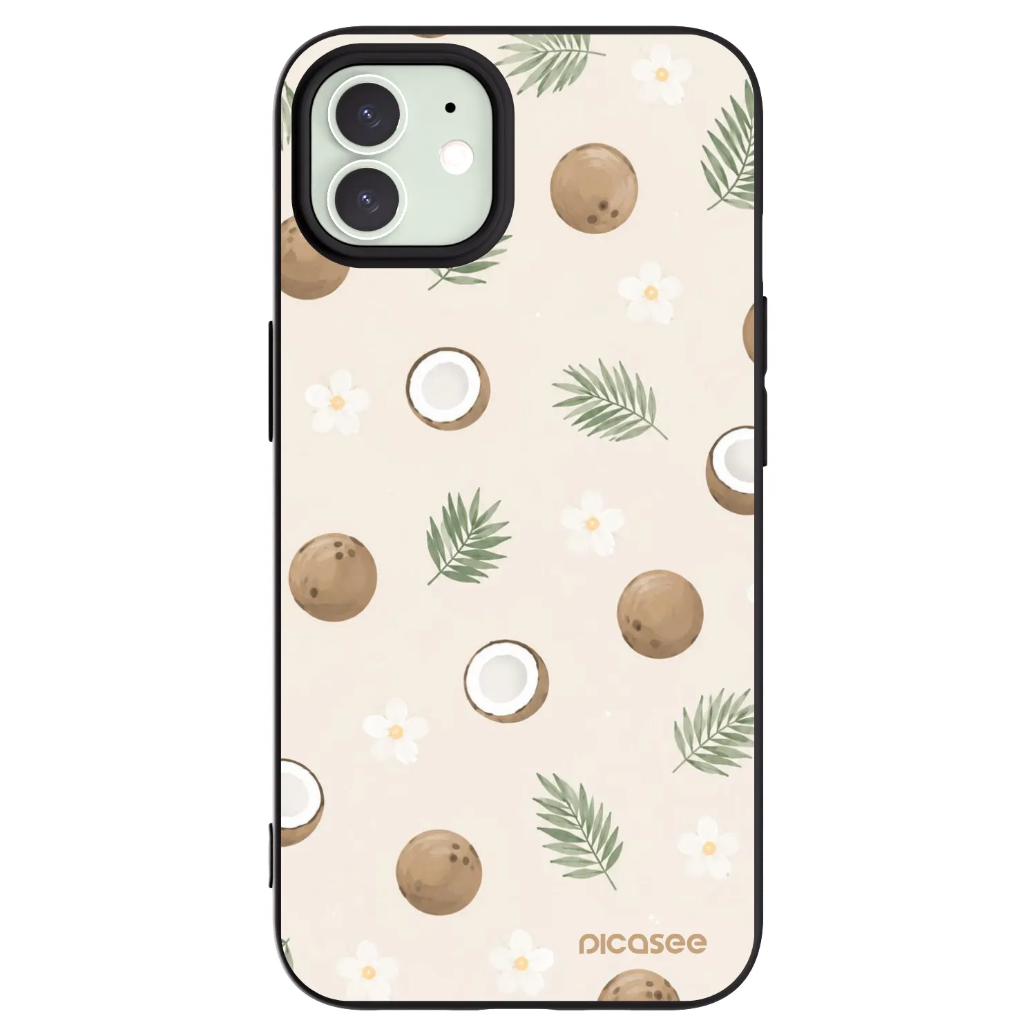 Picasee fekete szilikon tok az alábbi mobiltelefonokra Apple iPhone 12 Pro - Coconut Breeze