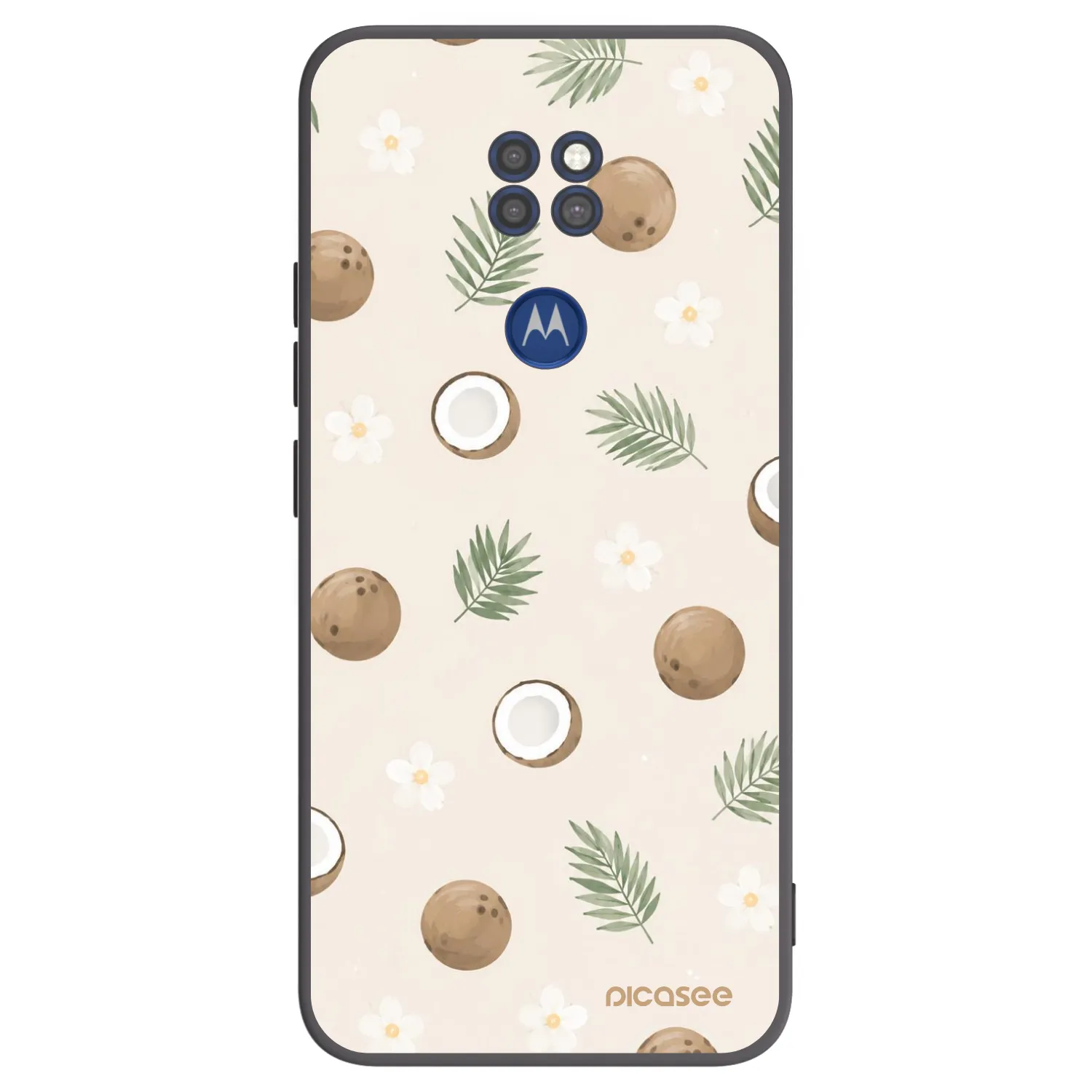 Picasee fekete szilikon tok az alábbi mobiltelefonokra Motorola Moto G9 Play - Coconut Breeze