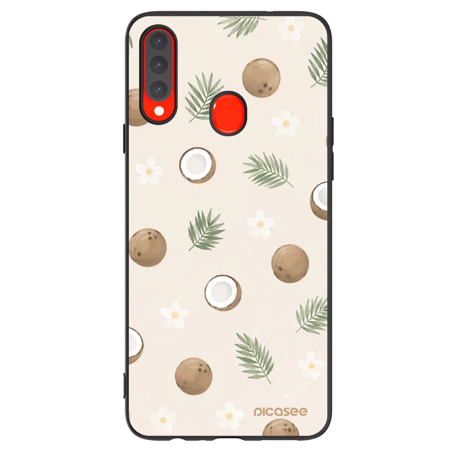 Picasee fekete szilikon tok az alábbi mobiltelefonokra Samsung Galaxy A20s - Coconut Breeze
