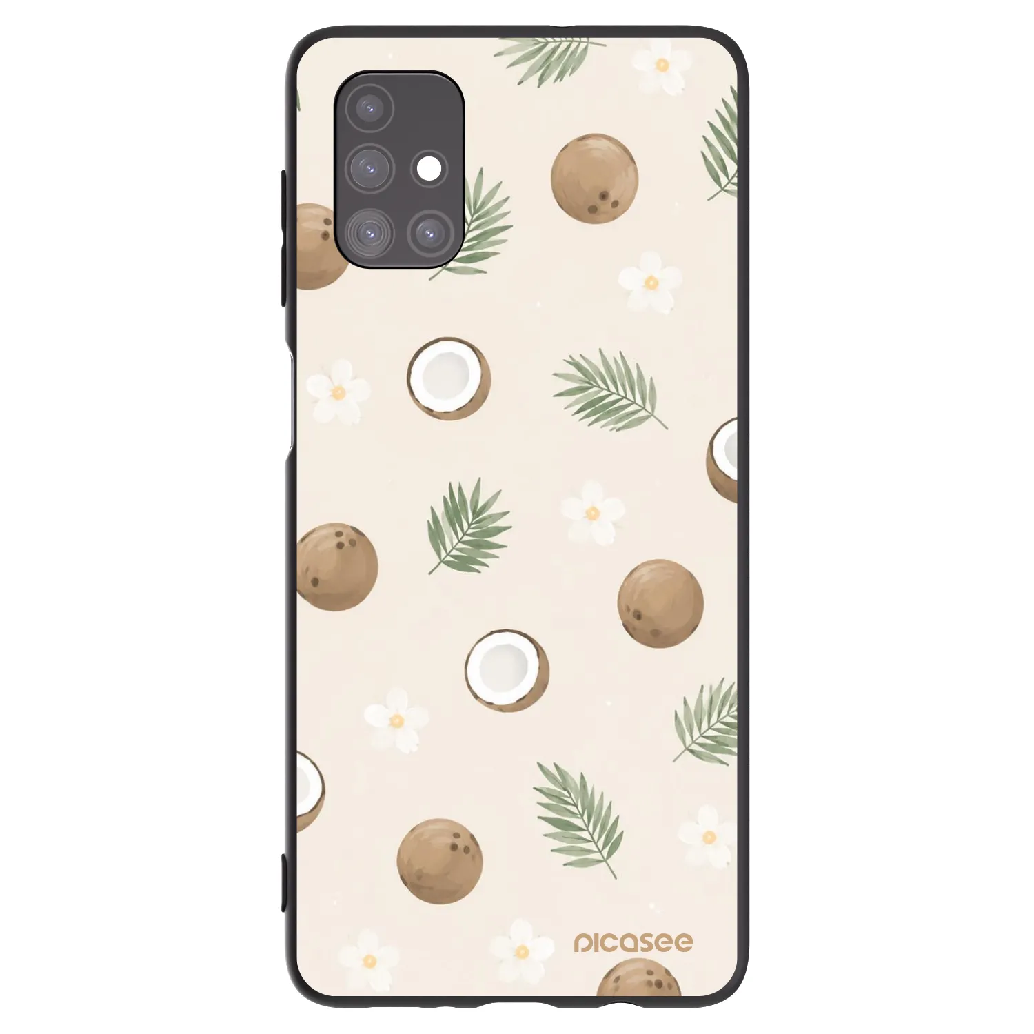 Picasee fekete szilikon tok az alábbi mobiltelefonokra Samsung Galaxy M51 M515F - Coconut Breeze