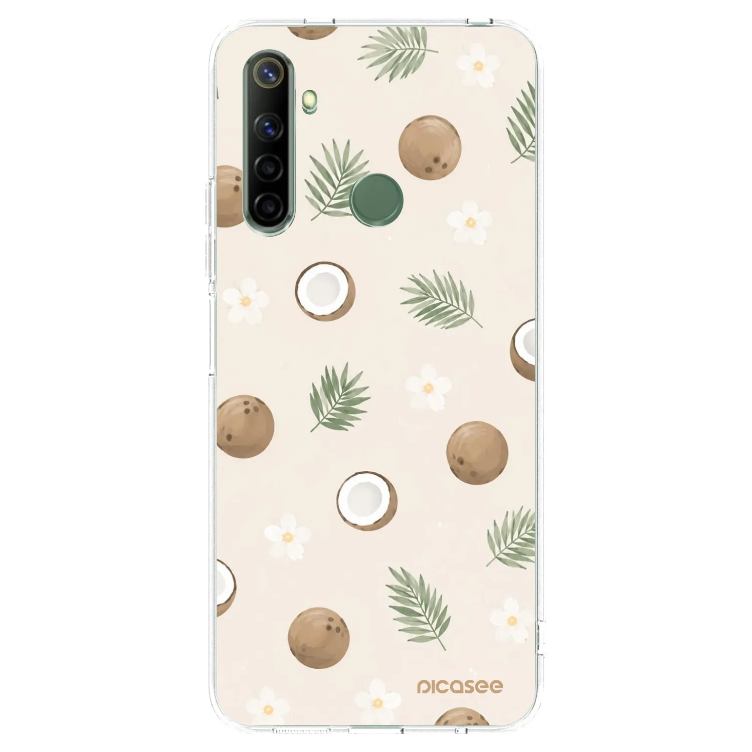 Picasee átlátszó szilikon tok az alábbi mobiltelefonokra Realme 6i - Coconut Breeze